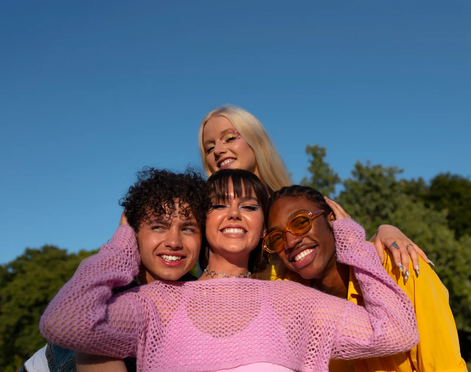 Group of smiling friends